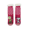 Snoopy and Charlie Brown Be My Valentine Sherpa Slipper Socks