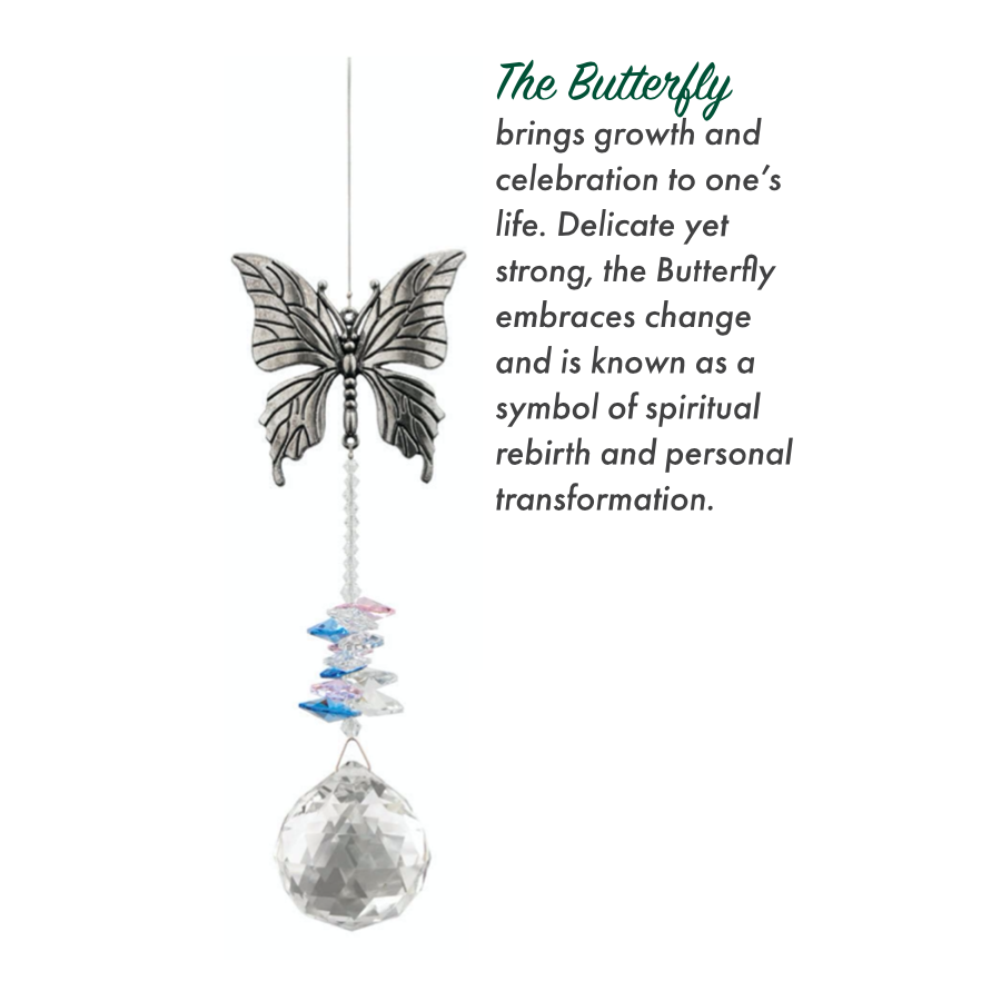 Butterfly Wishing Thread Eternity Crystal Ball Prism Rainbow Maker ...