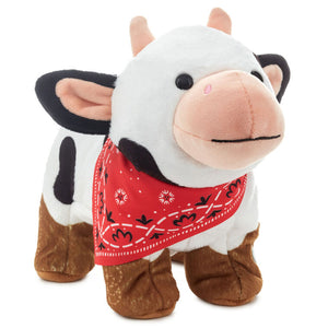 Hallmark Spotted Cow in Boots Plush With Sound and Motion, 9"