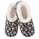 Women's Cozy Snoozies® Slippers Black & White Daisy