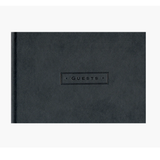 Classic Black Vegan Leather Cover Guest Book 96 Pages