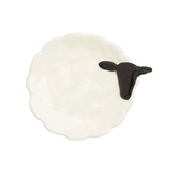 Black Face Sheep Ceramic Tidbit Plate