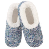 Women's Cozy Snoozies® Slippers Blue & Green Paisley