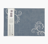 In Loving Memory Slate Blue Vegan Leather Cover Guest Book with Silver Foil Accent