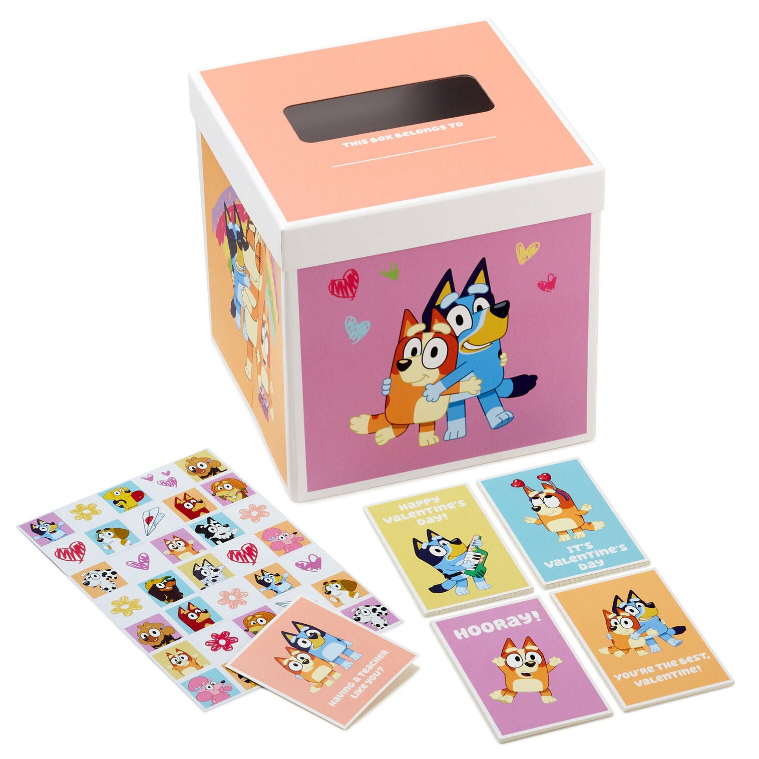 Hallmark Bluey Time to Party Kids Valentine's Day Set with Cards Stick ...
