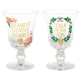 Hallmark Bridgerton Glass Goblets, Set of 2