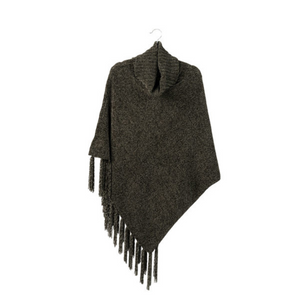 Britt's Knits Pine Green Beyond Soft Cowl Neck Poncho