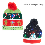 Battery-Operated LED Christmas Hats, 2 Assorted