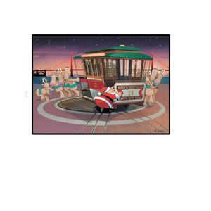 San Francisco Cable Car Set Track to a Great New Year Boxed Christmas Cards Pack of 12