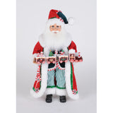 Peppermint Gingerbread Express Train Santa 16" Figurine