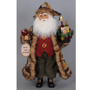 Karen Didion Basket of Cheer Santa 17"