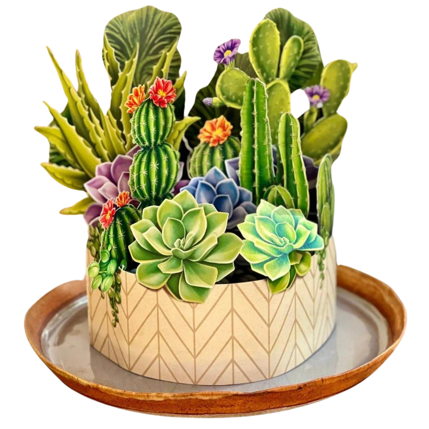 Cactus Garden Pop-Up Bouquet Card