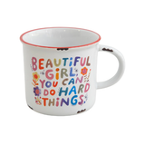 Camper Coffee Mug Beautiful Girl You Can Do Hard Things 15 Oz.