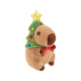 Capybara with Christmas Tree Hoodie 7" Stuffed Plush