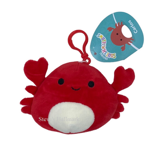 Squishmallow Sealife Carlos the Red Crab 3.5" Clip Stuffed Plush by Kelly Toy