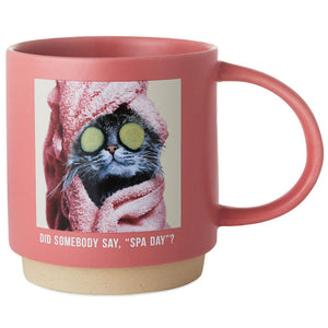 Hallmark Cat Spa Day Funny Mug, 16 oz.