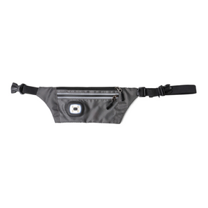 Charcoal Night Scope Sling Bag with Reflective Zippers