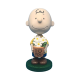 Charlie Brown with Flower Pot I Love You Garden Statue 7"