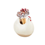 Chicken Hen Ceramic Toothpick Holder