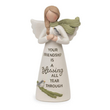 Christmas Friendship is a Blessing Nature's Angel Mini Figurine