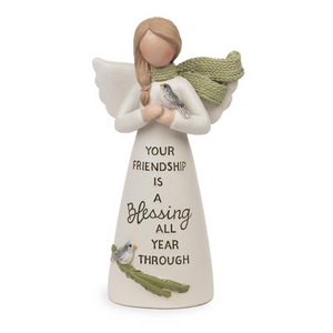 Christmas Friendship is a Blessing Nature's Angel Mini Figurine