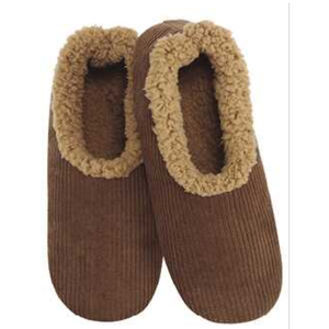 Men's Classic Snoozies® Sherpa Lined Corduroy Slippers - Brown