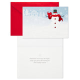 Hallmark Cozy Snowman and Flurries Boxed Christmas Cards, Pack of 40