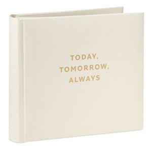 Hallmark Today, Tomorrow, Always Gold on Cream Linen Photo Album