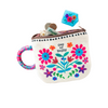 Cup of Happy Corduroy Zippered Coin Pouch