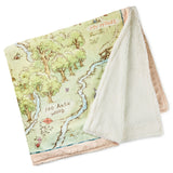 Hallmark Disney Winnie the Pooh Hundred Acre Wood Map Throw Blanket, 60x52