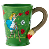 Hallmark Disney Alice in Wonderland Painting Roses Sculpted Mug, 17.5 oz.