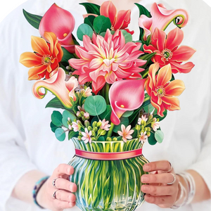 Dear Dahlia Fresh Cut Flowers Paper Pop-Up Bouquet