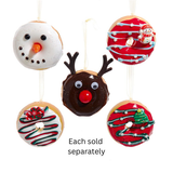 Decorated Christmas Donut Ornament 2.6"
