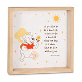 Disney Winnie the Pooh Framed Quote Sign, 10x10