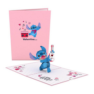 Disney's Stitch Rockin' Valentine Pop-Up Card