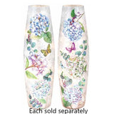 11.75" Pastel Hydrangeas and Butterflies Pre-Lit Vase