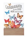 Granddaughter, You Are Loved More Than You Know Glass Block