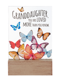 Granddaughter, You Are Loved More Than You Know Glass Block