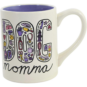 Enesco Simply Mud Dog Momma Mug, 4.13 Inch, Multicolor, 14 oz