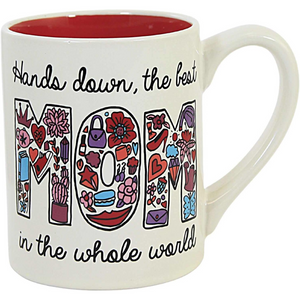 Enesco Simply Mud Mom Mug, 4.13 Inch, Multicolor, 14 oz