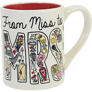 Enesco Simply Mud Mrs Mug, 4.13 Inch, Multicolor, 14 oz