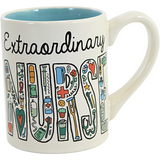 Enesco Simply Mud Nurse Mug, 4.13 Inch, Multicolor, 14 oz