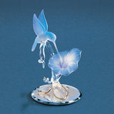 Glass Baron Hummingbird with Blue Flower