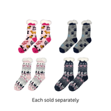Faire Isle Kitty Love Thermal Slipper Socks