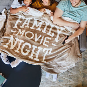 Hallmark Family Movie Night Oversized Blanket, 60x80