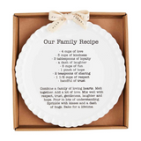 10" Our Family Recipe Scalloped Plate