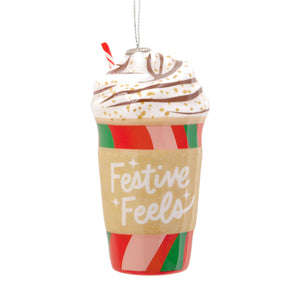 Hallmark Festive Feels Coffee Cup Shatterproof Ornament