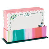 Hallmark Lacey Chabert Collection Floral and Hello Bow Flat Note Cards in Caddy, Box of 40