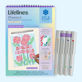 FlowArt Dot-By-Letter Everyday Inspiration Meditative Dotting Activity Book & Markers