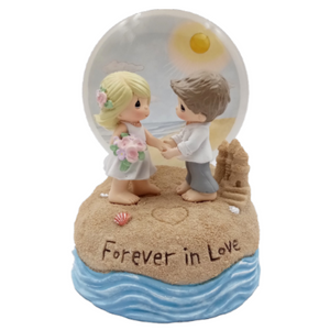 Forever in Love Beach Wedding LED Light Up Musical Flat Waterball Plays Here Comes the Bride